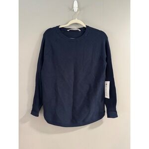 Athleta Daybreak CYA Sweater Womens XS Navy Blue‎ Knit Long Sleeve Pullover